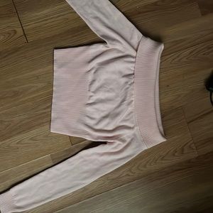 edikted minnie cropped fold over knit top